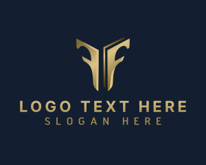 Deluxe Vintage Letter F logo design