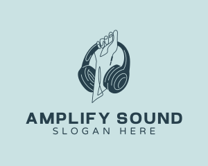 Music Sound Headphone logo design