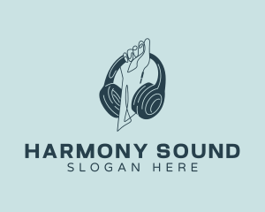 Music Sound Headphone logo design