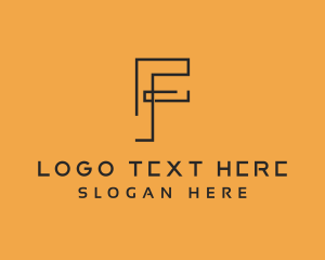 Letter F - Builder Structure Engineer logo design