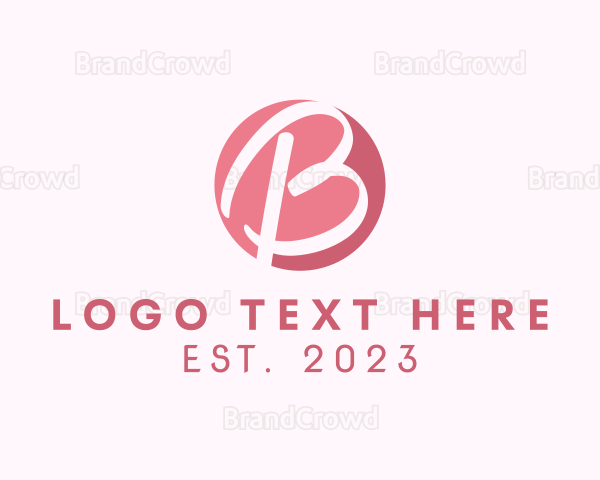 Handwritten Letter B Logo