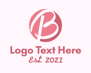 Letter B - Handwritten Letter B logo design