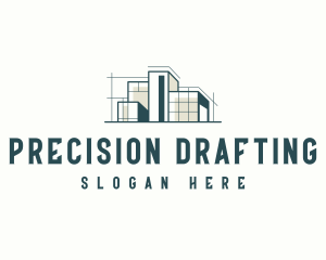 Drafting - Building Blueprint Drafting logo design