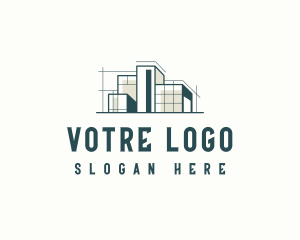 Building Blueprint Drafting logo design