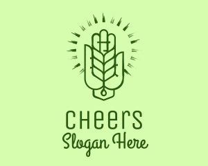 Green Hand Leaf Spa logo design