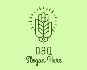 Environmental - Green Hand Leaf Spa logo design
