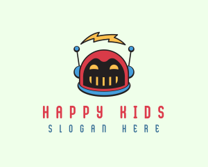 Happy Electric Robot logo design