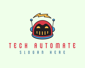 Happy Electric Robot logo design