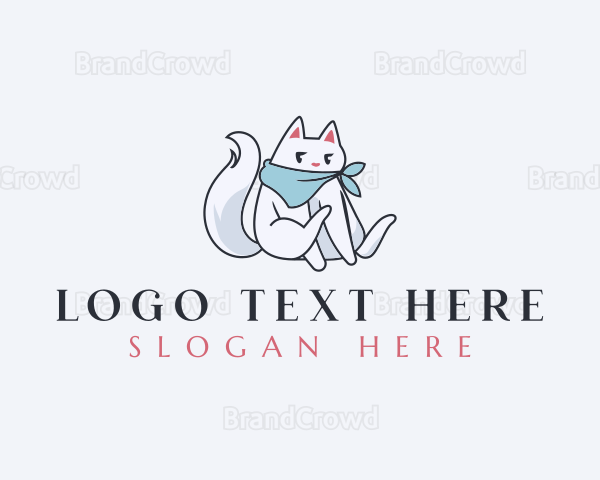 Cute Pet Cat Logo