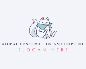 Veterinarian - Cute Pet Cat logo design