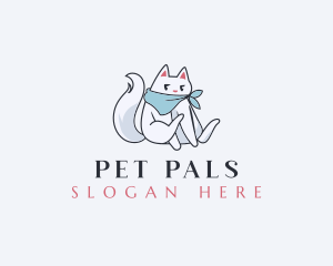 Cute Pet Cat logo design