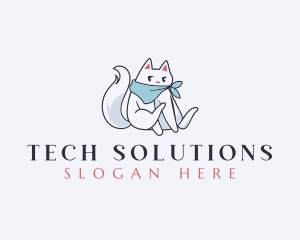 Cat - Cute Pet Cat logo design