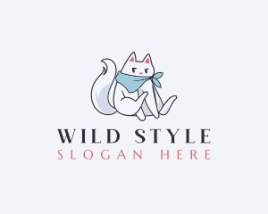 Cute Pet Cat logo design