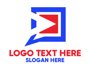 Messenger - Video Player Talk logo design