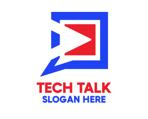 Video Player Talk logo design