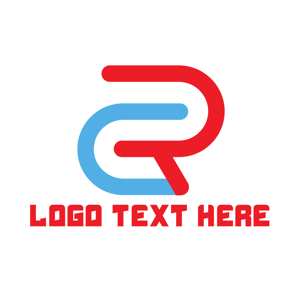 Blue Red CR Outline Logo | BrandCrowd Logo Maker