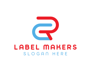 Label - Generic Outline Letter C & R logo design