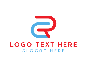 Alphabet - Generic Outline Letter C & R logo design