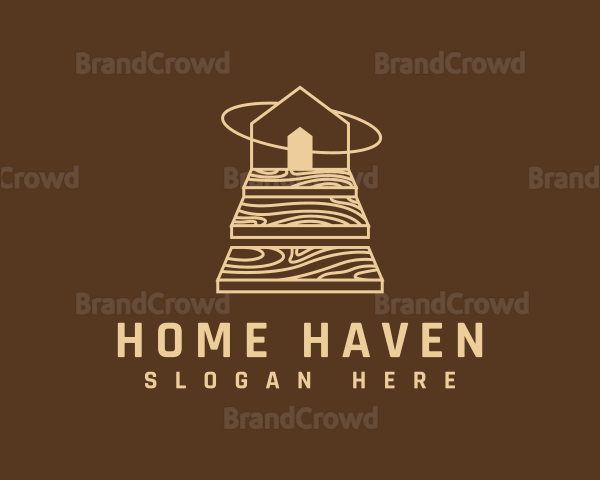 Wooden Flooring House Logo