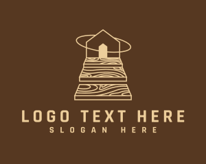 Home Decor - Wooden Flooring House logo design