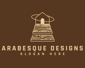 Wooden Flooring House logo design