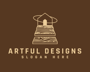 Wooden Flooring House logo design