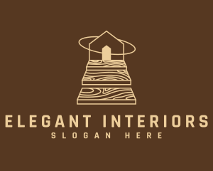 Wooden Flooring House logo design