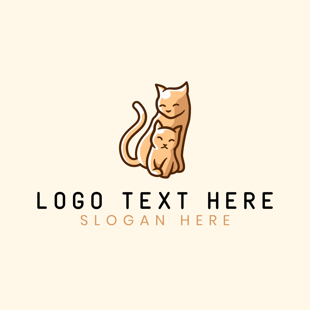 Cute Cat Kitten Logo  BrandCrowd Logo Maker