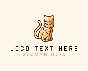 Vet - Cute Cat Kitten logo design