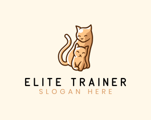 Cute Cat Kitten logo design