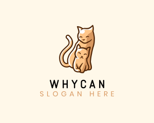 Veterinarian - Cute Cat Kitten logo design