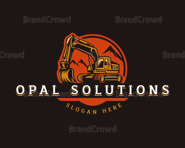 Industrial Excavator Machinery Logo