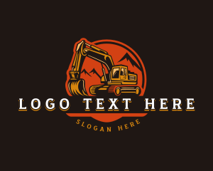 Digging - Industrial Excavator Machinery logo design