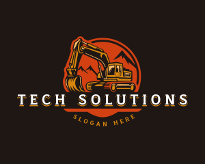 Industrial Excavator Machinery Logo