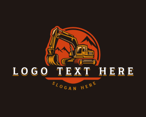 Industrial Excavator Machinery Logo