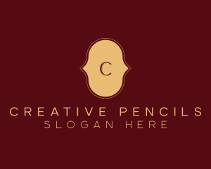 Gold Cursive Lettermark logo design