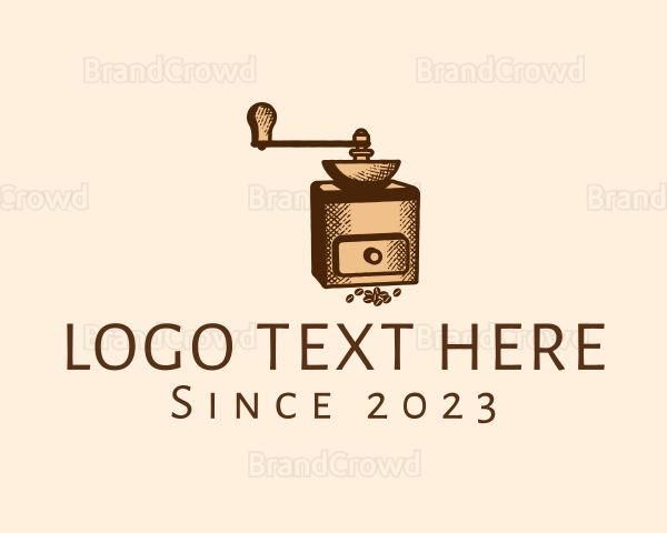 Coffee Grinder Barista Logo