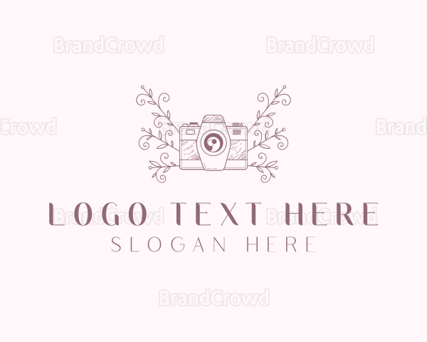 Floral Camera Photographer Logo