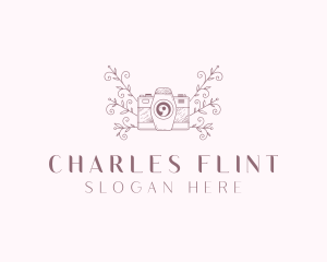 Floral Camera Photographer Logo