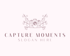 Floral Camera Photographer logo design