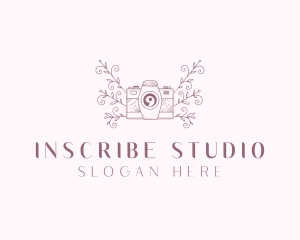 Floral Camera Photographer logo design