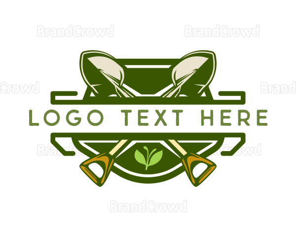 Gardening Shovel Tool Logo
