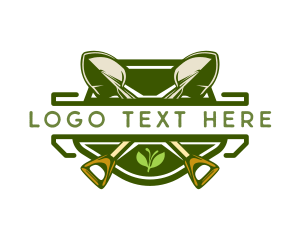 Landscaping Tool - Gardening Shovel Maintenance logo design