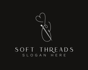 Heart Thread Needle logo design