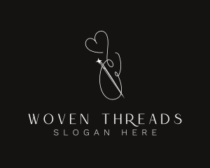 Heart Thread Needle logo design