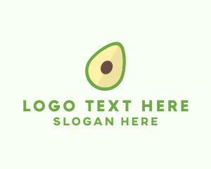 Healthy Food - Vegetarian Avocado Fruit logo design