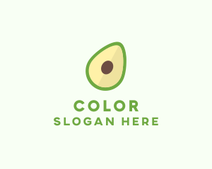 Vegan - Vegetarian Avocado Fruit logo design