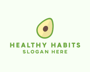 Vegetarian Avocado Fruit  logo design