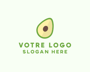 Farm Market - Vegetarian Avocado Fruit logo design