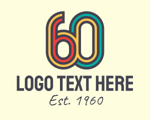 Calendar - Colorful Retro 60 logo design